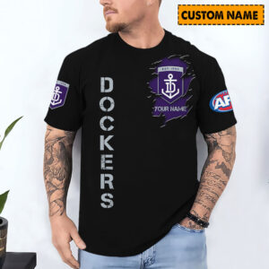 Auspiritmerch Fremantle Dockers T-Shirt Custom Name Gift For Fan