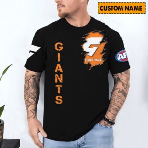 Auspiritmerch GWS Giants T-Shirt Custom Name Gift For Fan