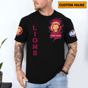 Auspiritmerch Brisbane Lions T-Shirt Custom Name Gift For Fan