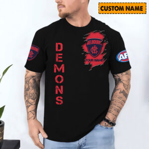 Auspiritmerch Melbourne Demons T-Shirt Custom Name Gift For Fan