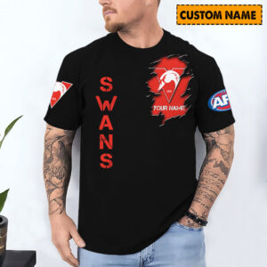 Auspiritmerch Sydney Swans T-Shirt Custom Name Gift For Fan