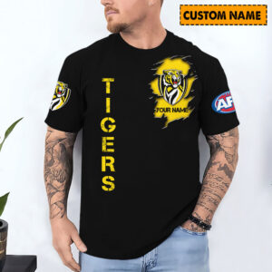 Auspiritmerch Richmond Tigers T-Shirt Custom Name Gift For Fan