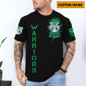 Auspiritmerch New Zealand Warriors T-Shirt Custom Name Gift For Fan