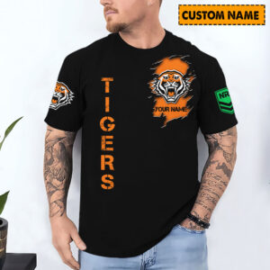 Auspiritmerch Wests Tigers T-Shirt Custom Name Gift For Fan
