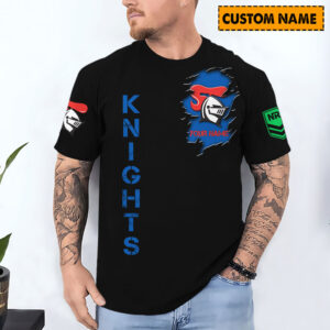 Auspiritmerch Newcastle Knights T-Shirt Custom Name Gift For Fan