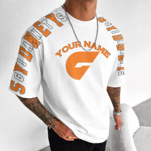 Auspiritmerch GWS Giants Casual T-Shirt Custom Name Gift For Fan