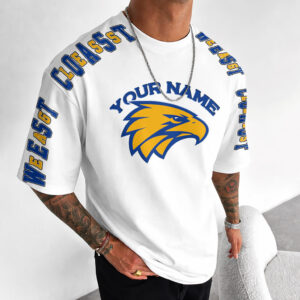 Auspiritmerch West Coast Eagles Casual T-Shirt Custom Name Gift For Fan