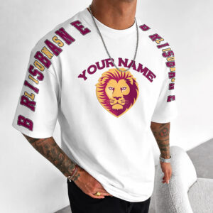 Auspiritmerch Brisbane Lions Casual T-Shirt Custom Name Gift For Fan