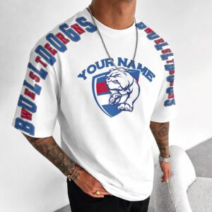 Auspiritmerch Western Bulldogs Casual T-Shirt Custom Name Gift For Fan
