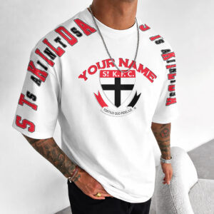 Auspiritmerch St Kilda Saints Casual T-Shirt Custom Name Gift For Fan