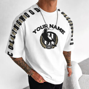 Auspiritmerch Collingwood Magpies Casual T-Shirt Custom Name Gift For Fan
