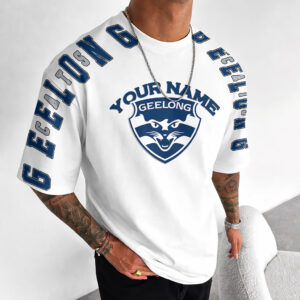 Auspiritmerch Geelong Cats Casual T-Shirt Custom Name Gift For Fan