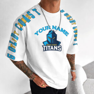 Auspiritmerch Gold Coast Titans Casual T-Shirt Custom Name Gift For Fan