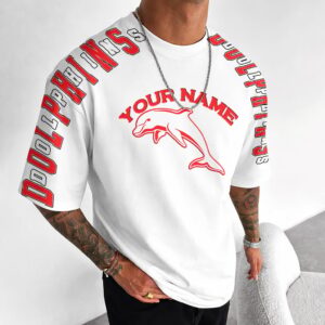 Auspiritmerch Redcliffe Dolphins Casual T-Shirt Custom Name Gift For Fan