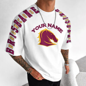 Auspiritmerch Brisbane Broncos Casual T-Shirt Custom Name Gift For Fan