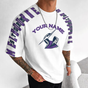 Auspiritmerch Melbourne Storm Casual T-Shirt Custom Name Gift For Fan