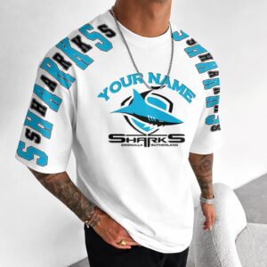 Auspiritmerch Cronulla-Sutherland Sharks Casual T-Shirt Custom Name Gift For Fan
