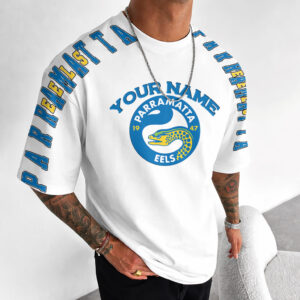 Auspiritmerch Parramatta Eels Casual T-Shirt Custom Name Gift For Fan