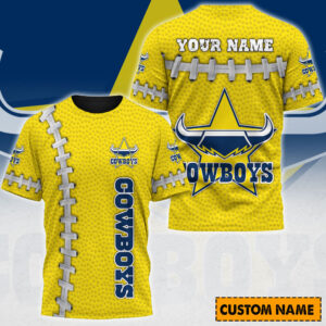 Auspiritmerch North Queensland Cowboys Casual T-Shirt Custom Name Gift For Fan