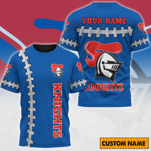 Auspiritmerch Newcastle Knights Casual T-Shirt Custom Name Gift For Fan