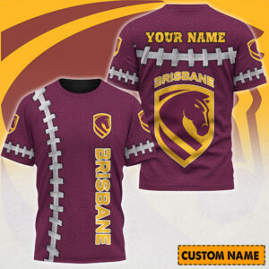 Auspiritmerch Brisbane Broncos Casual T-Shirt Custom Name Gift For Fan