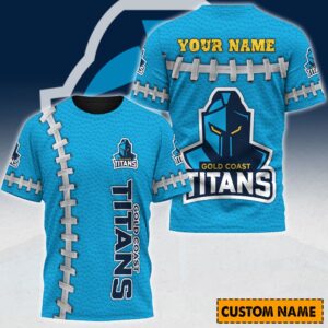 Auspiritmerch Gold Coast Titans Casual T-Shirt Custom Name Gift For Fan
