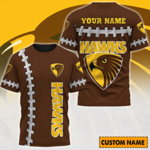 Auspiritmerch Hawthorn Hawks Casual T-Shirt Custom Name Gift For Fan