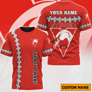 Auspiritmerch Sydney Swans Casual T-Shirt Custom Name Gift For Fan