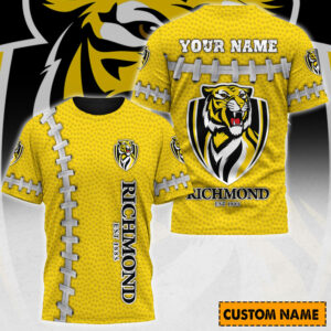 Auspiritmerch Richmond Tigers Casual T-Shirt Custom Name Gift For Fan