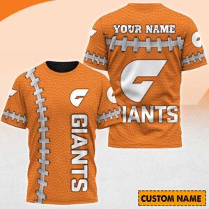 Auspiritmerch GWS Giants Casual T-Shirt Custom Name Gift For Fan