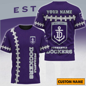 Auspiritmerch Fremantle Dockers Casual T-Shirt Custom Name Gift For Fan