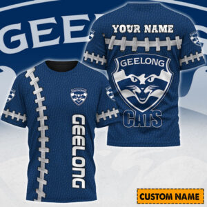 Auspiritmerch Geelong Cats Casual T-Shirt Custom Name Gift For Fan