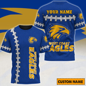 Auspiritmerch West Coast Eagles Casual T-Shirt Custom Name Gift For Fan
