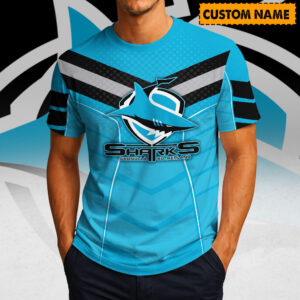 Auspiritmerch Cronulla-Sutherland Sharks Casual T-Shirt Custom Name Gift For Fan