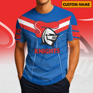 Auspiritmerch Newcastle Knights Casual T-Shirt Custom Name Gift For Fan