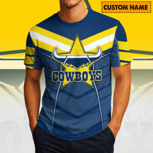 Auspiritmerch North Queensland Cowboys Casual T-Shirt Custom Name Gift For Fan