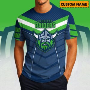 Auspiritmerch Canberra Raiders Casual T-Shirt Custom Name Gift For Fan