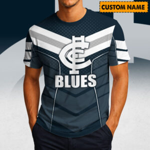 Auspiritmerch Carlton Blues Casual T-Shirt Custom Name Gift For Fan