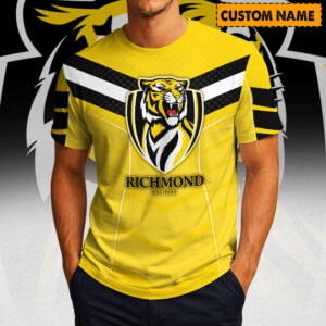 Auspiritmerch Richmond Tigers Casual T-Shirt Custom Name Gift For Fan