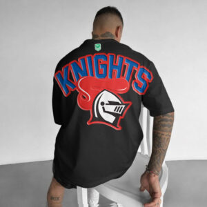 Auspiritmerch Newcastle Knights Casual T-Shirt Custom Name Gift For Fan