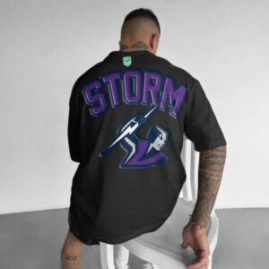 Auspiritmerch Melbourne Storm Casual T-Shirt Custom Name Gift For Fan