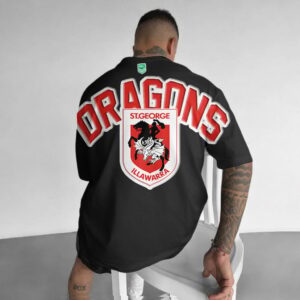 Auspiritmerch St. George Illawarra Dragons Casual T-Shirt Custom Name Gift For Fan