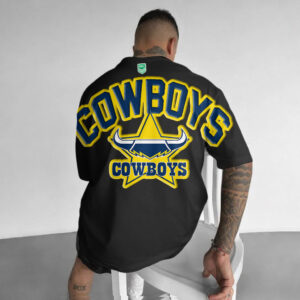 Auspiritmerch North Queensland Cowboys Casual T-Shirt Custom Name Gift For Fan