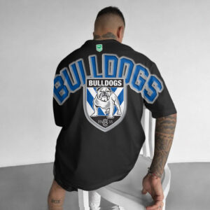 Auspiritmerch Canterbury-Bankstown Bulldogs Casual T-Shirt Custom Name Gift For Fan