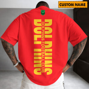 Auspiritmerch Redcliffe Dolphins Casual T-Shirt Custom Name Gift For Fan