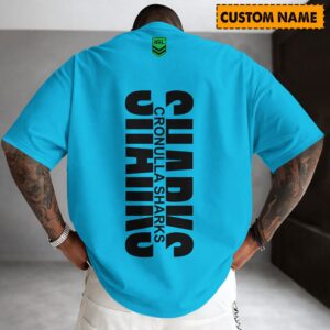 Auspiritmerch Cronulla-Sutherland Sharks Casual T-Shirt Custom Name Gift For Fan