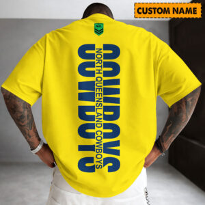 Auspiritmerch North Queensland Cowboys Casual T-Shirt Custom Name Gift For Fan