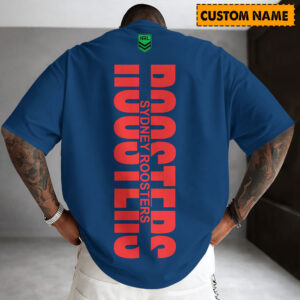 Auspiritmerch Sydney Roosters Casual T-Shirt Custom Name Gift For Fan