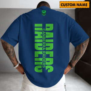 Auspiritmerch Canberra Raiders Casual T-Shirt Custom Name Gift For Fan
