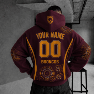 Auspiritmerch Brisbane Broncos Indigenous Hoodie Custom Any Name Gifts For Fan